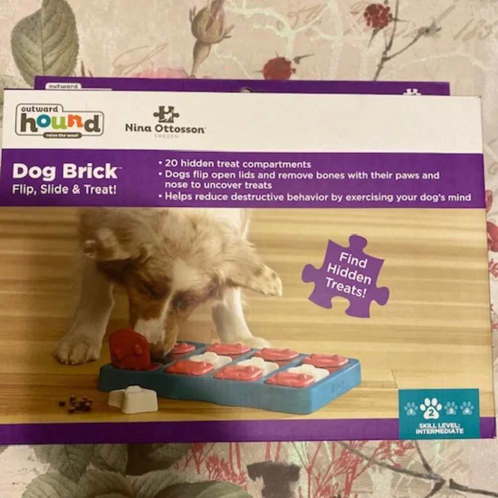 Outward hound Dog Brick Flip, Slide and Treat Dog Puzzle